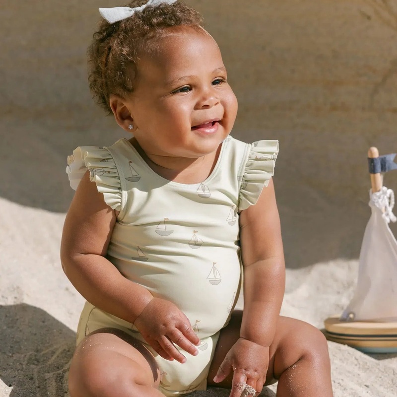 Quincy Mae – Scoop Back One-Piece – Sailboats