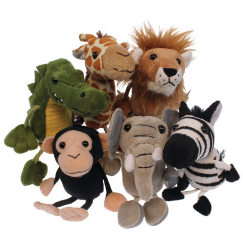 Finger Puppets: African Animals, Set of 6