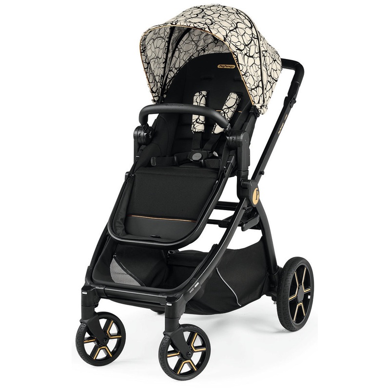 Peg Perego YPSI Single-to-Double Stroller – Graphic Gold