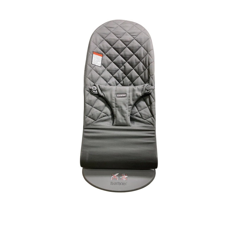 BabyBjorn Bouncer Bliss, Anthracite Cotton Classic Quilt, Dark Gray