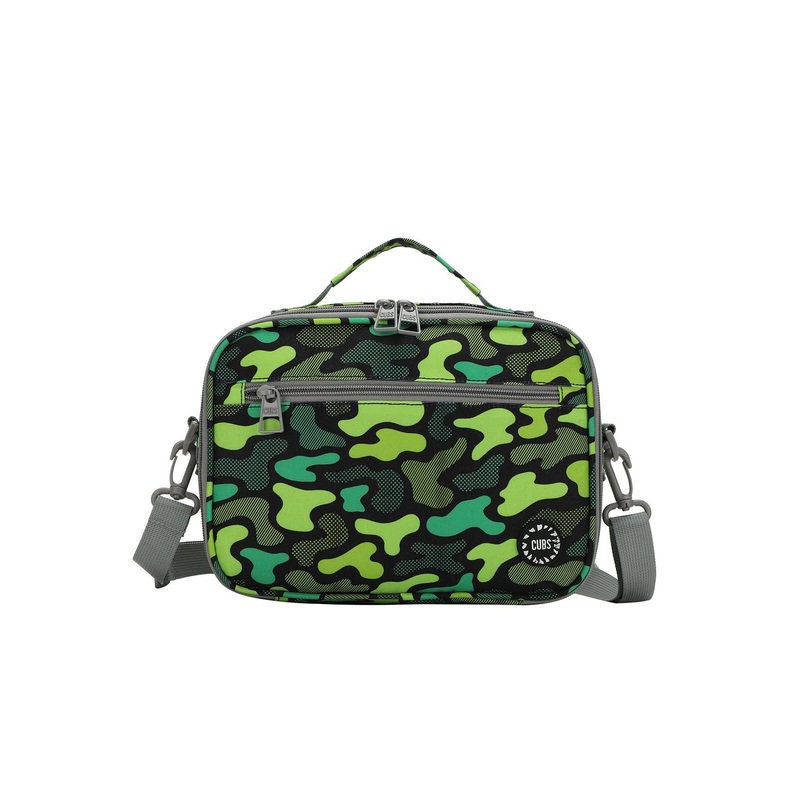 Cubs Neon Green Camo Cross Body Lunch Bag