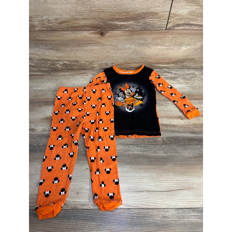 Disney 2pc Minnie Mouse Halloween Pajama Set Orange sz 3T Orange 3T