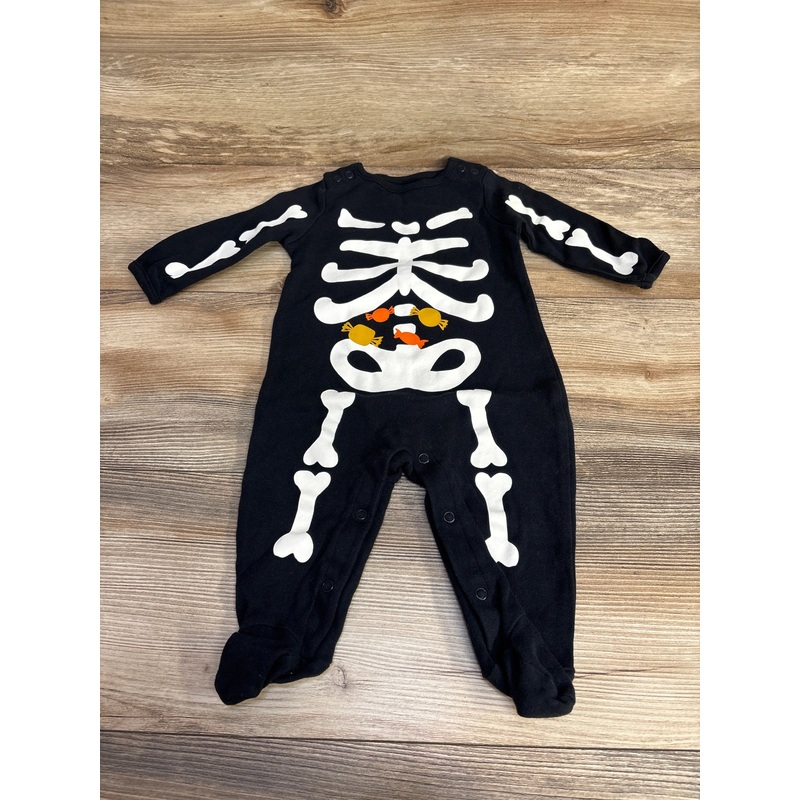 Just One You Skeleton Footed Coverall Black sz 6m Black 6m