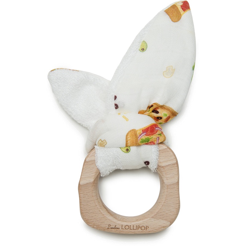 Loulou Lollipop Bunny Ear Teether – Pizza
