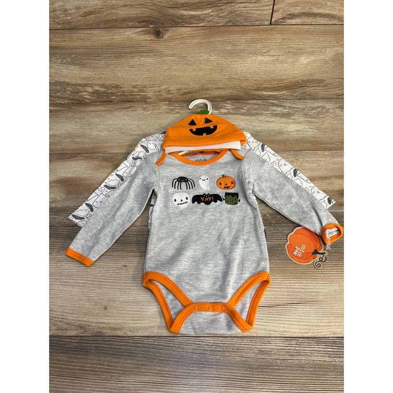 NEW Chick Pea 3pc Bodysuits & Hat Set sz 6-9m Multicolor 6m