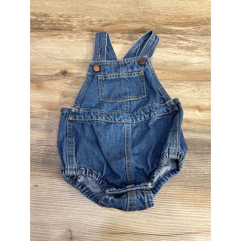 Old Navy Jean Shortall Romper Blue sz 18-24m Blue 18m
