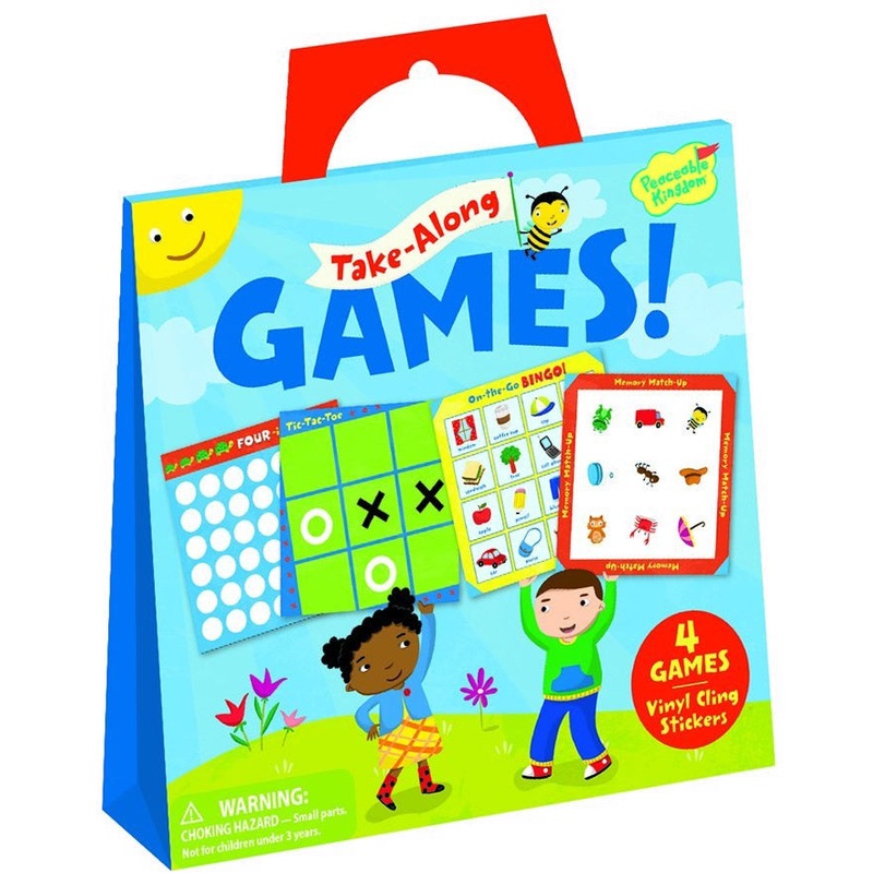 Peaceable Kingdom Take-Along Games Reusable Sticker Tote