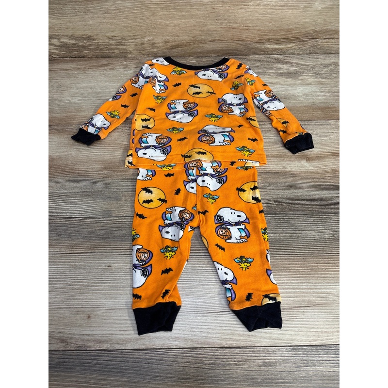Peanuts 2pc Snoopy Halloween Pajama Set Orange sz 12m Orange 12m