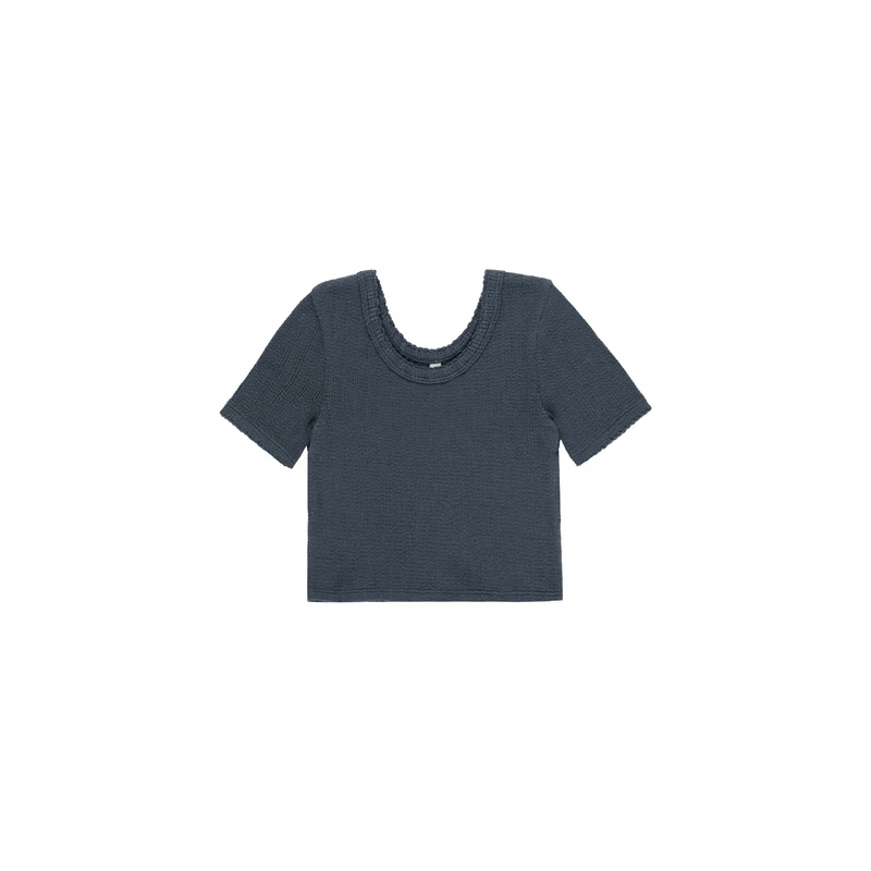 Rylee + Cru Scallop Tee – Indigo