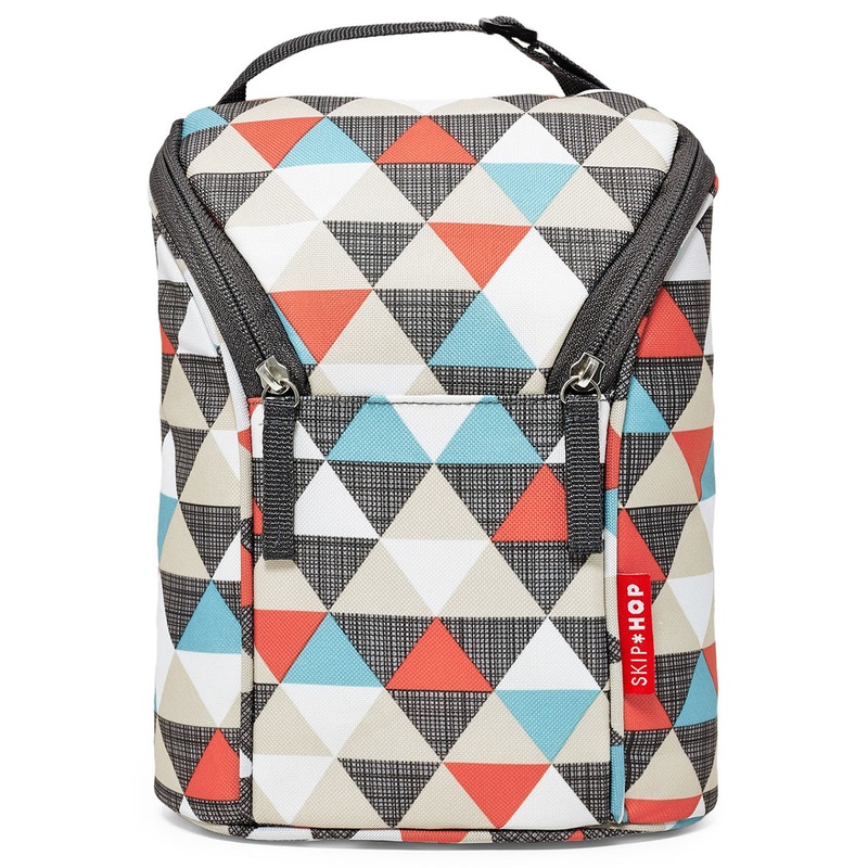 Skip Hop Grab & Go Double Bottle Bag – Triangles