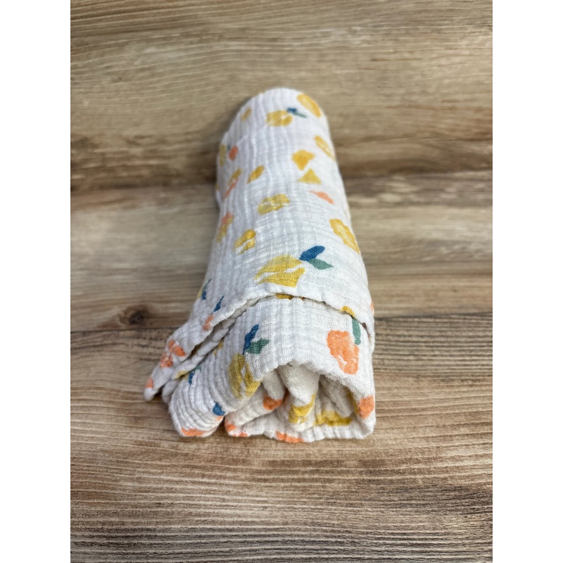 Aden + Anais Fruit Muslin Swaddle Blanket White