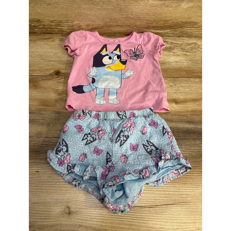 Bluey 2pc Shirt & Shorts Pink sz 2T Pink 2T