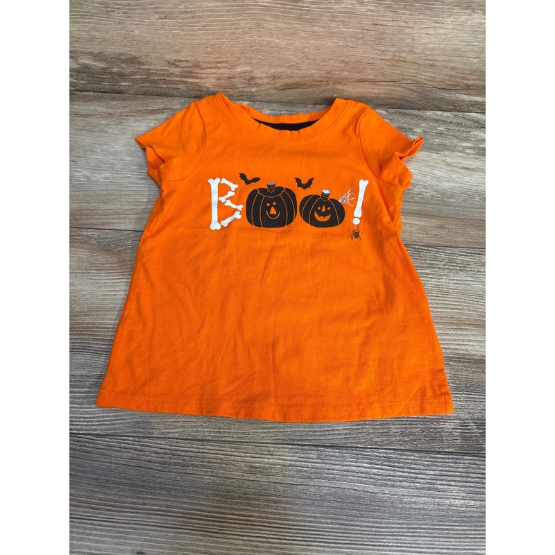 Cat & Jack Boo! Shirt Orange sz 2T Orange 2T