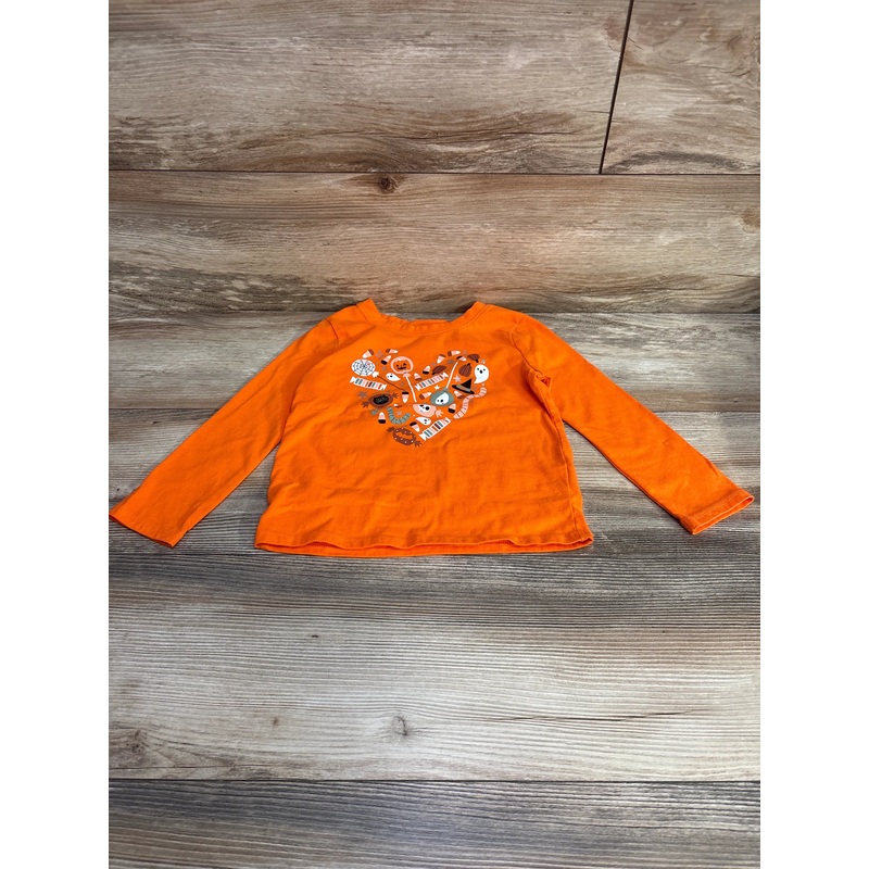 Cat & Jack Candy Heart Shirt Orange sz 4T Orange 4T