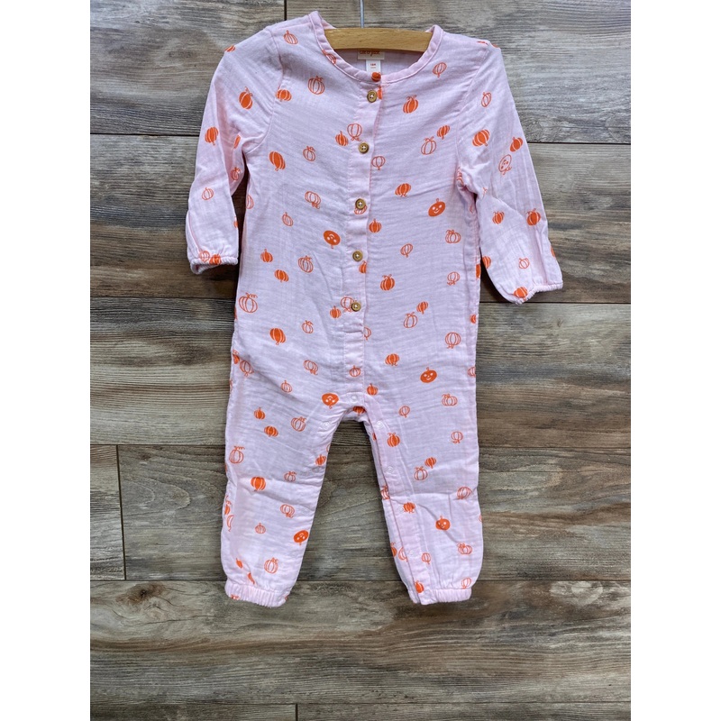 Cat & Jack Pumpkin Print Coverall Pink sz 18m Pink 18m