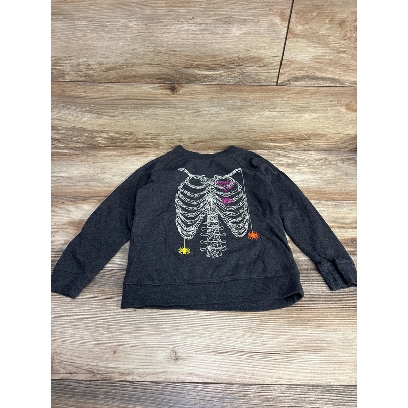 Cat & Jack Skeleton Shirt Grey sz 4-5T Grey 4T