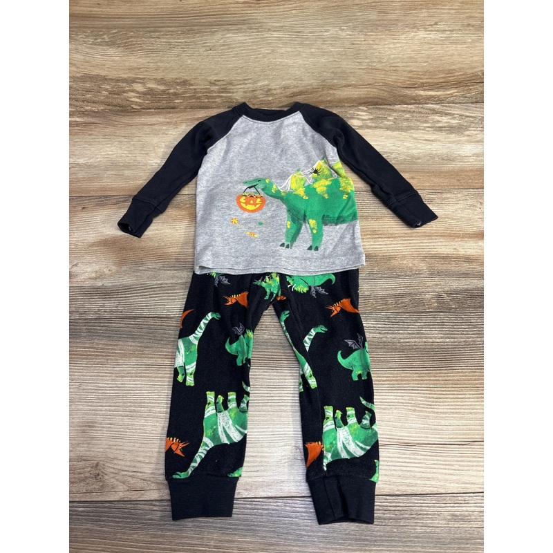 Child Of Mine 2pc Dinosaur Pajama Set Black/Grey sz 12m Black 12m