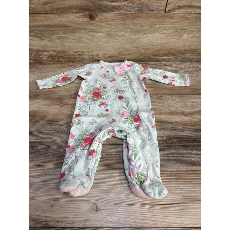 First Impressions Floral Footie Green sz 3-6m Green 3m
