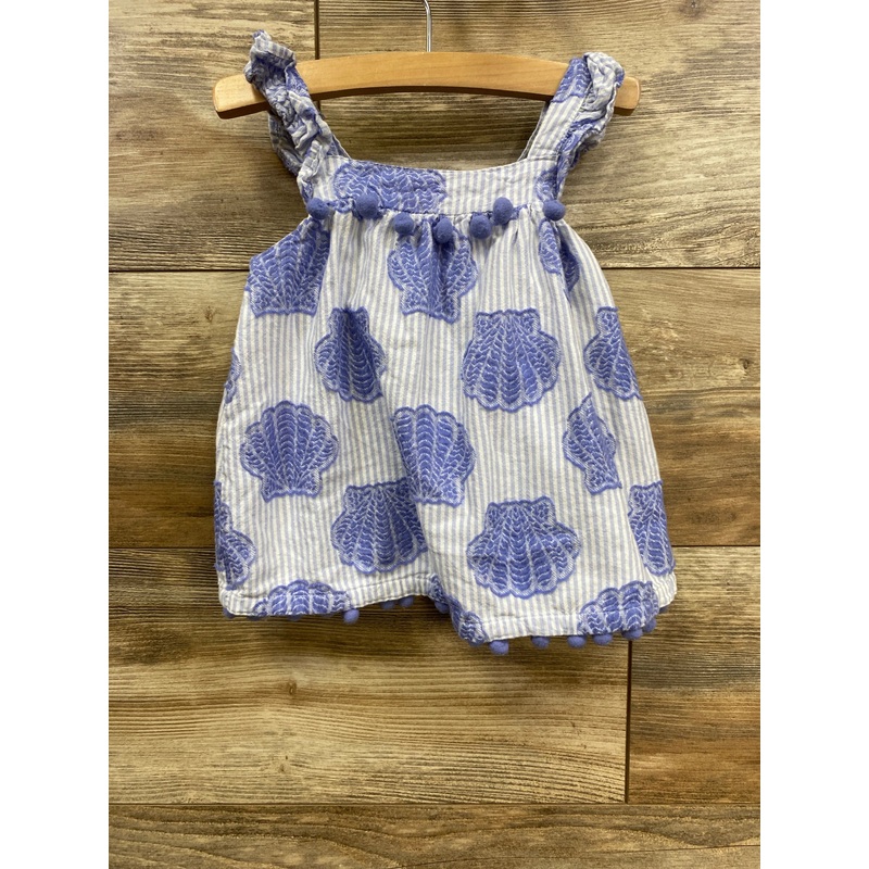 Happily Grey Seashell Print Top Blue sz 18m Blue 18m
