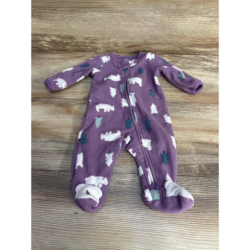 Just One You Polar Bear Blanket Sleeper Purple sz Newborn Purple Newborn