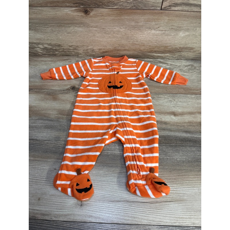 Just One You Striped Pumpkin Blanket Sleeper Orange sz 3m Orange 3m