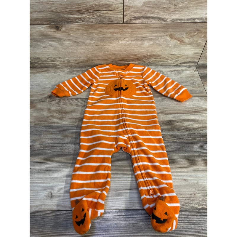 Just One You Striped Pumpkin Blanket Sleeper Orange sz 9m Orange 9m