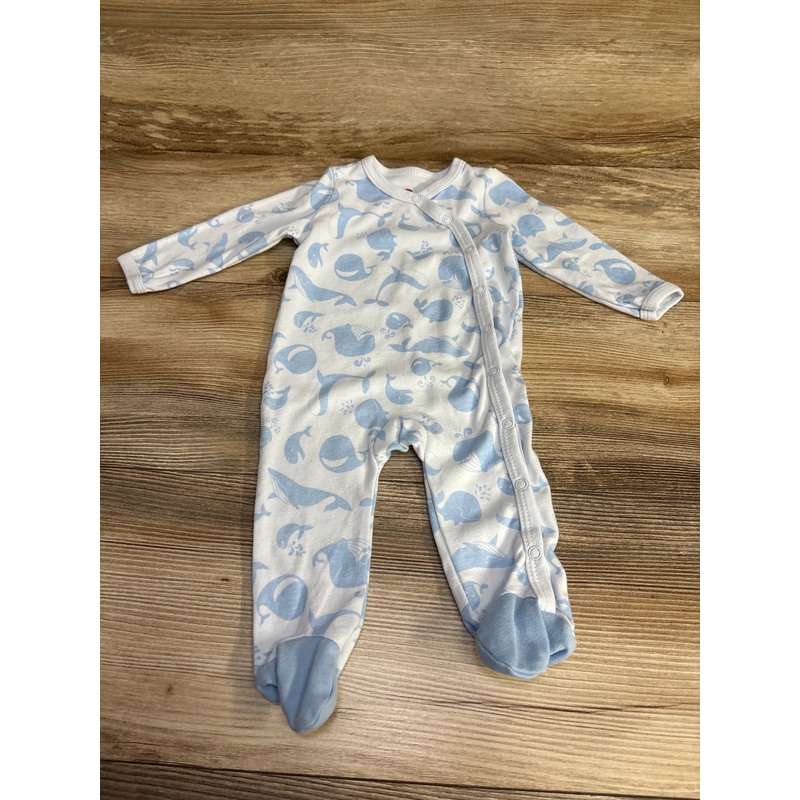 Mini Hop Whale Print Sleeper Blue sz 9m Blue 9m