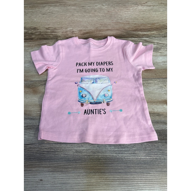 Pack My Diapers Shirt Pink sz 24m Pink 24m