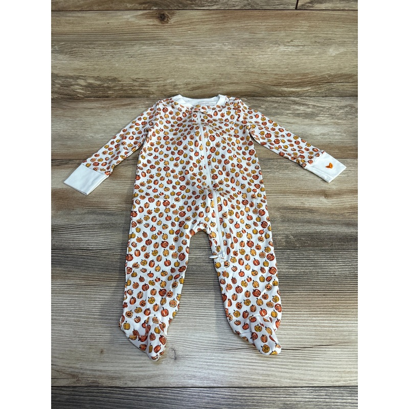 Petite Plume Pumpkin Pima Footie White sz 6-9m White 6m