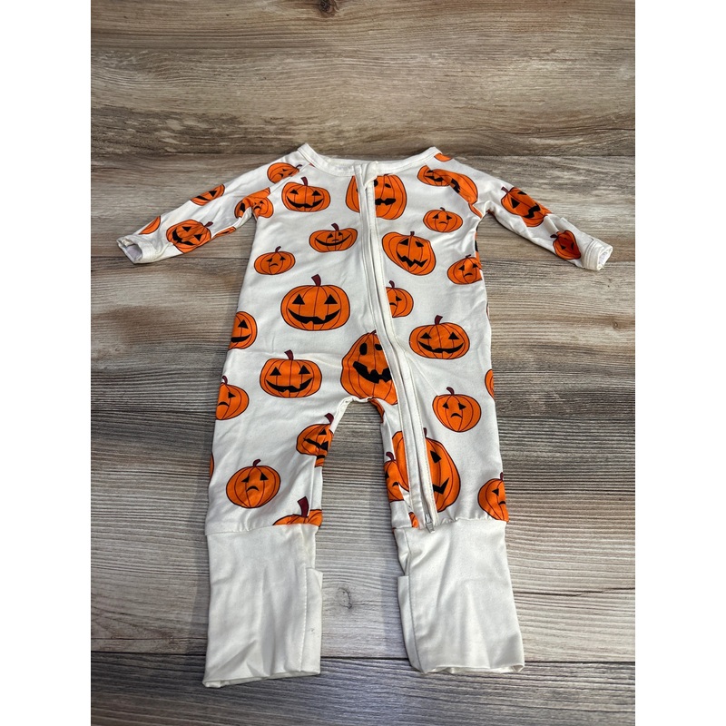 Pumpkin Print Sleeper Cream sz 6m Cream 6m