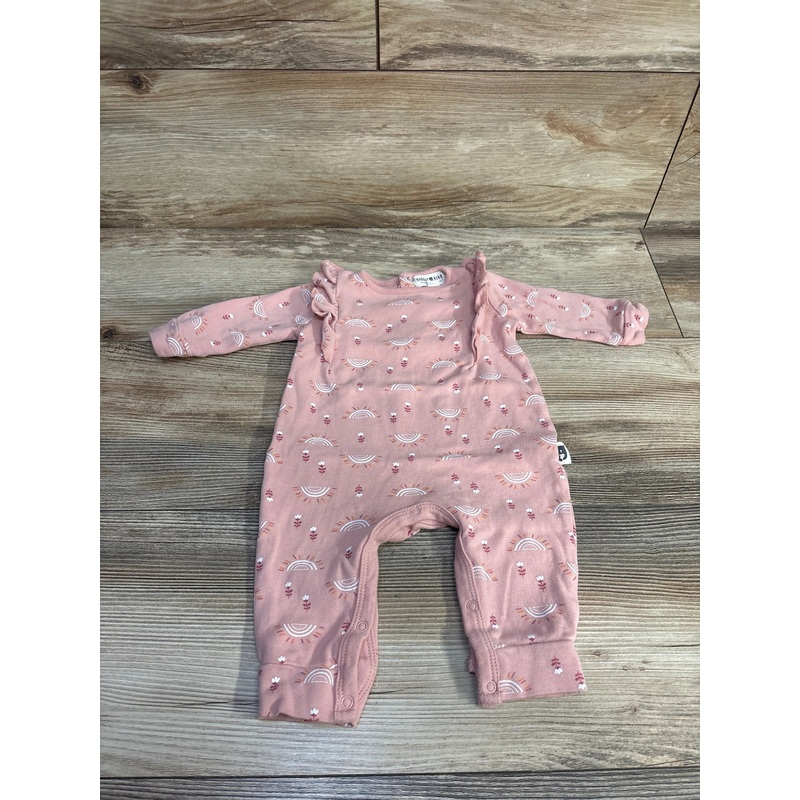 Rabbit + Bear Rainbow Ruffle Coverall Pink sz 3-6m Pink 3m