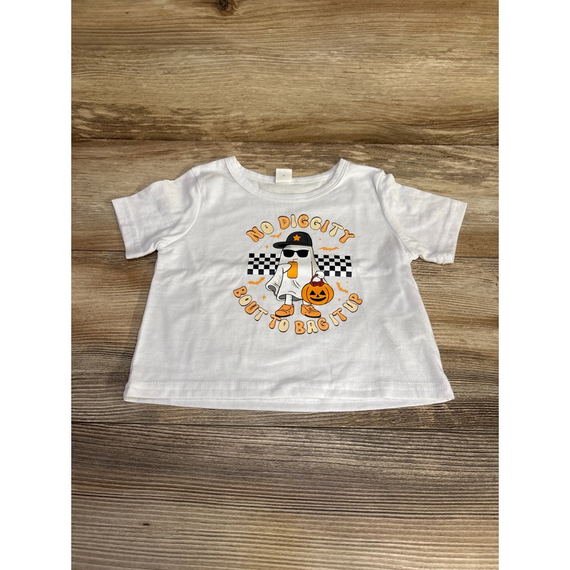 Shein No Diggity Shirt White sz 9-12m White 9m