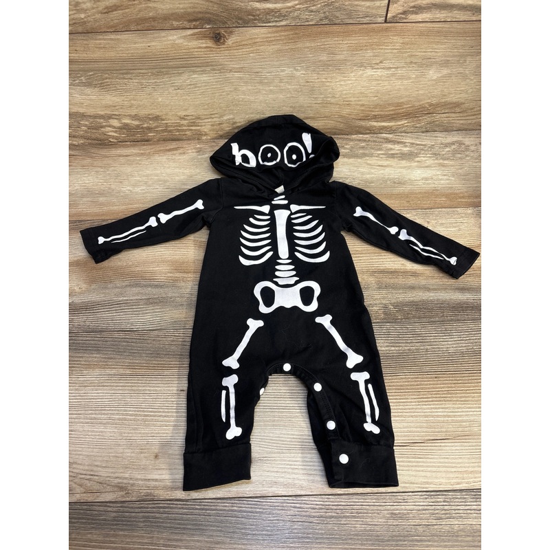 Skeleton Hooded Coverall Black sz 3m Black 3m