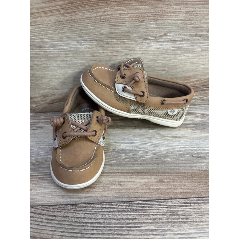 Sperry Shoresider Junior Boat Shoes Tan sz 9c