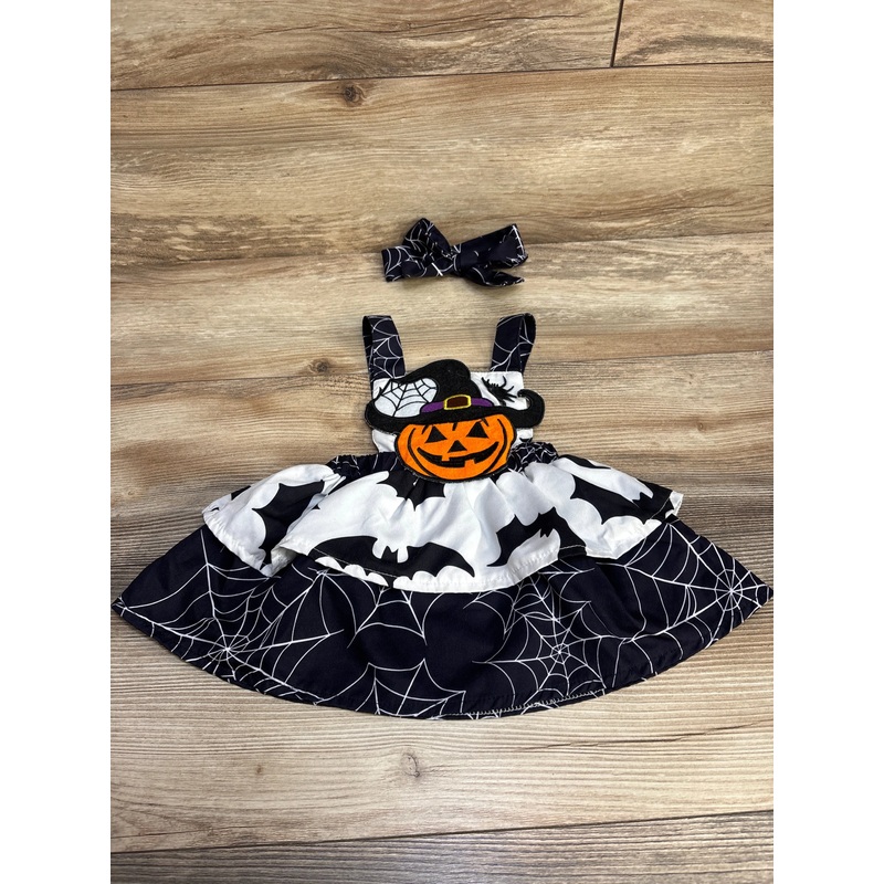 Spiderwebs Pinafore Dress Black sz 6-12m Black 6m