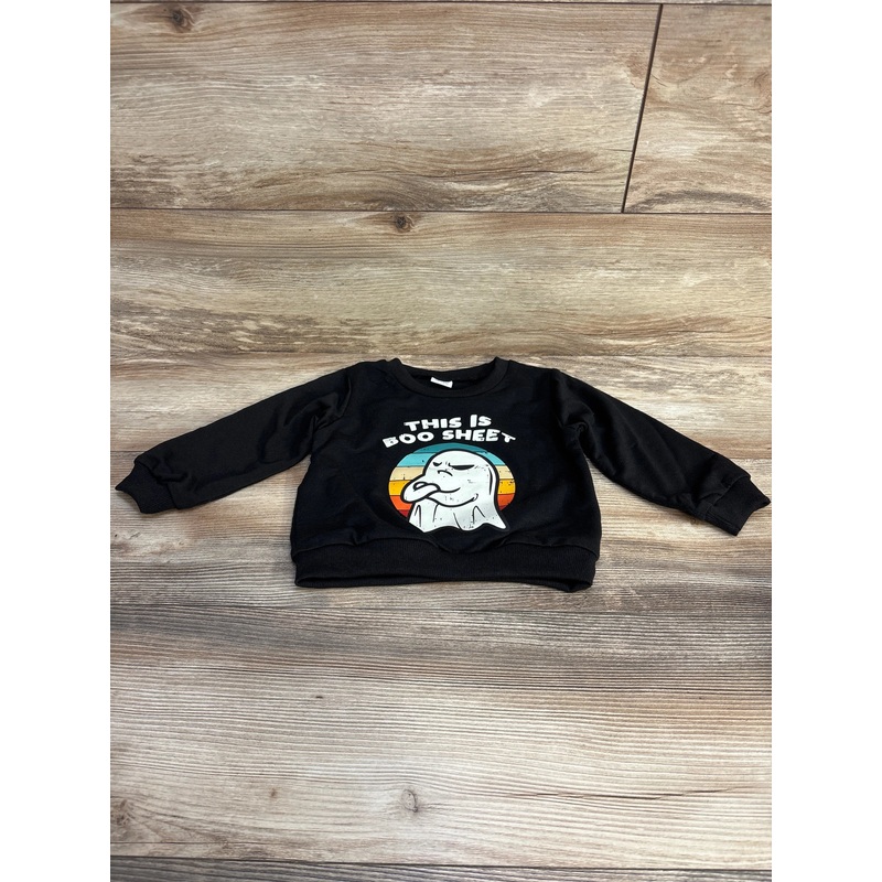 This Is Boo Sheet Sweatshirt Black sz 12-18m Black 12m