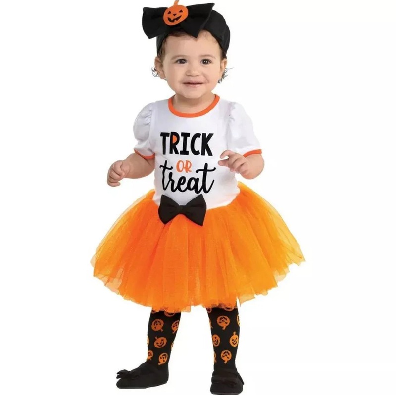 Trick Or Treat Sweetie Costume Set White sz 12-24m White 12m