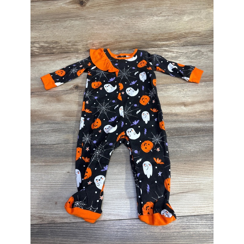 Baby Essentials Halloween Ruffle Coverall Black sz 6m Black 6m