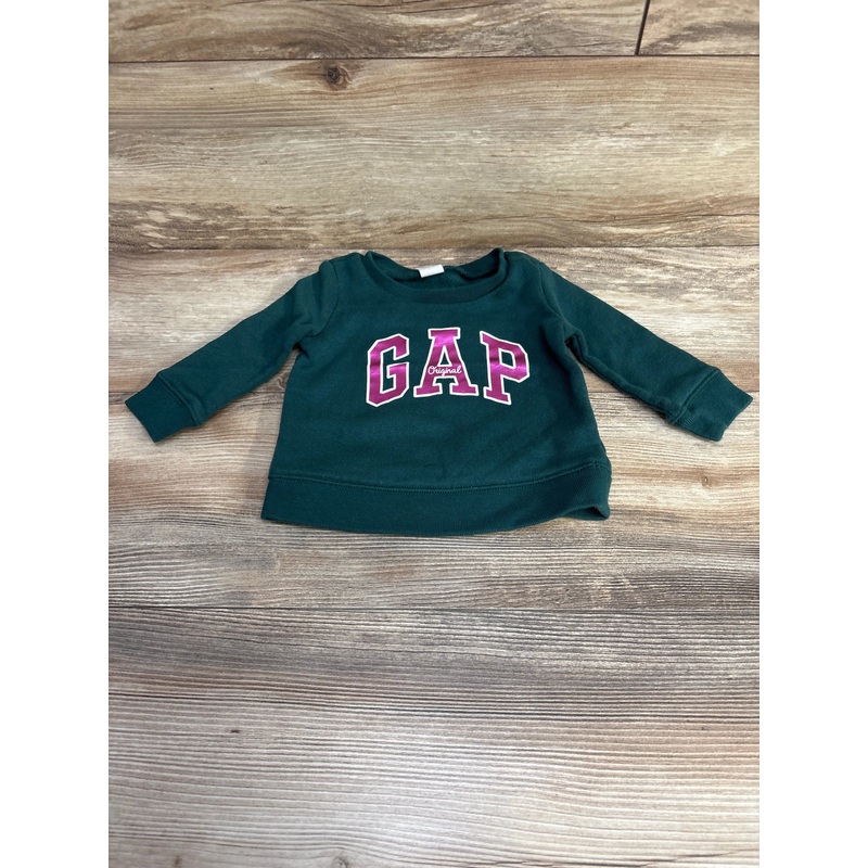 Baby Gap Logo Pullover Sweatshirt Green sz 6-12m Green 6m