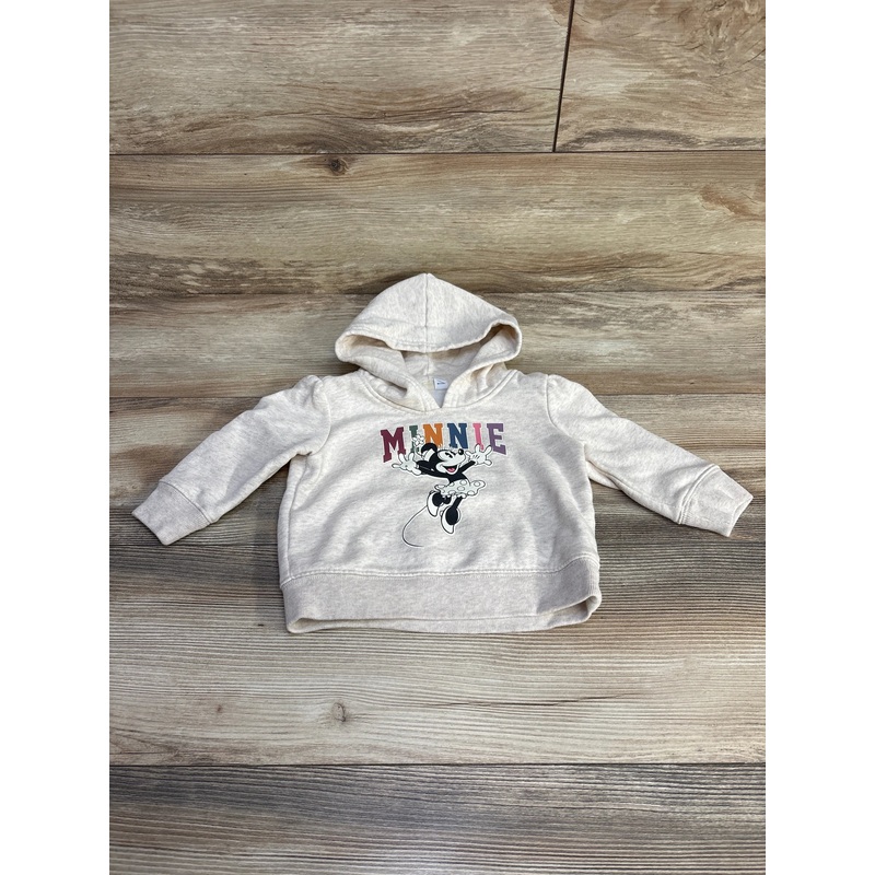 Baby Gap x Disney Minnie Mouse Pullover Hoodie Oatmeal sz 6-12m Oatmeal 6m