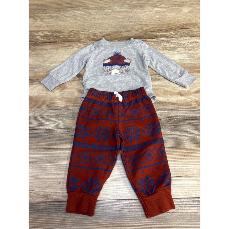 Carter’s 2pc Bear Bodysuit & Pants Grey sz 9m Grey 9m