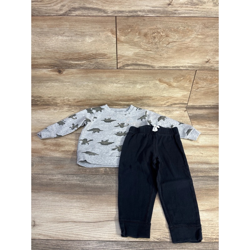 Carter’s 2pc Dinosaur Sweatshirt & Joggers Grey sz 18m Grey 18m