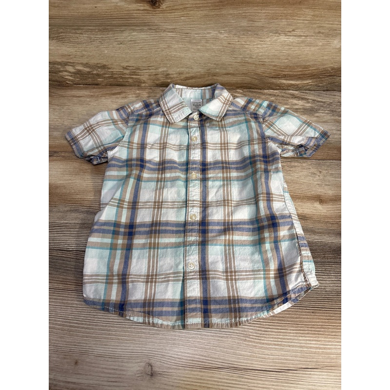 Carter’s Plaid Button-Up Shirt Blue sz 5T Blue 5T