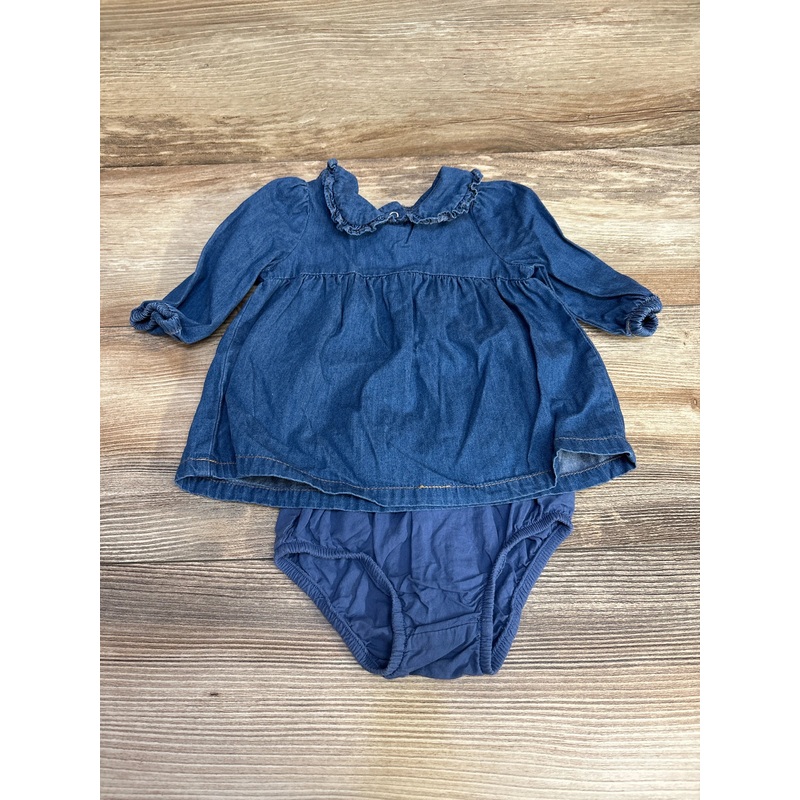Cat & Jack 2pc Chambray Dress & Bloomers Blue sz 0-3m Blue Newborn