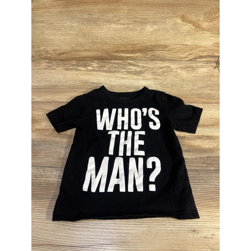 Children’s Place Who’s The Man Shirt Black sz 2T Black 2T