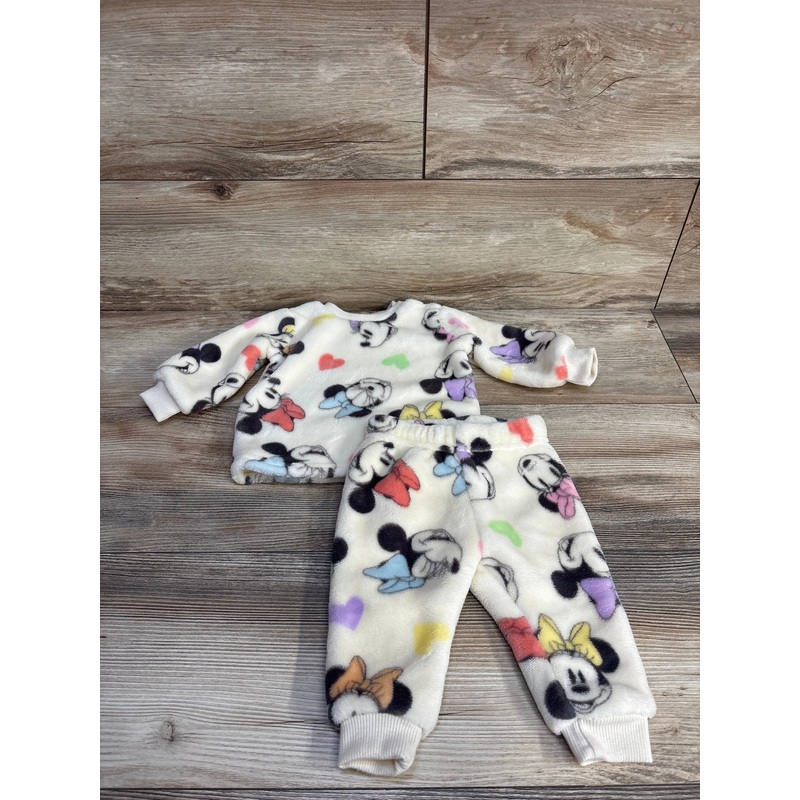 Disney Baby 2pc Minnie Fleece Sweatshirt Set White sz 0-3m White Newborn