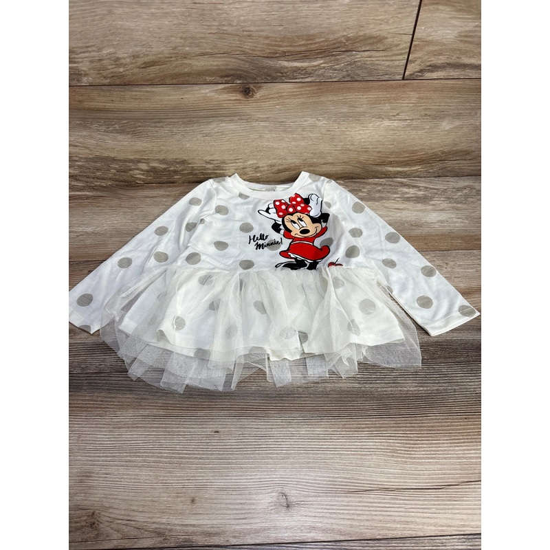 Disney Junior Minnie Mouse Peplum Shirt White sz 2T White 2T