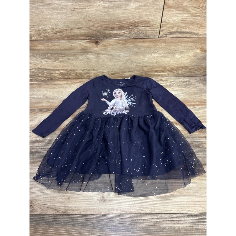 H&M Disney Frozen Tulle Dress Navy sz 3-4T Navy 3T