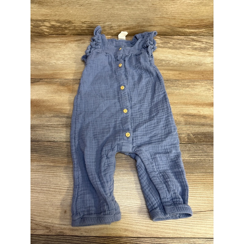 H&M Muslin Ruffle Romper Blue sz 9m Blue 9m