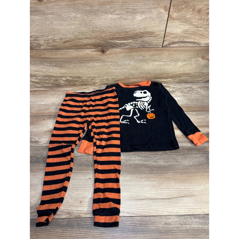 Just One You 2pc Skeleton Pajama Set Black sz 4T Black 4T